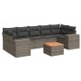 8-piece garden sofa set and gray synthetic rattan cushions by , Garden sets - Ref: Foro24-3257691, Price: 542,26 €, Discount: %