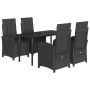 Set de muebles jardín 5 pzas con cojines ratán sintético negro de , Conjuntos de jardín - Ref: Foro24-3212537, Precio: 744,99...