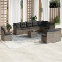 11-piece garden sofa set and gray synthetic rattan cushions by , Garden sets - Ref: Foro24-3249649, Price: 650,81 €, Discount: %