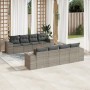 9-piece garden furniture set and gray synthetic rattan cushions by , Garden sets - Ref: Foro24-3257698, Price: 652,84 €, Disc...