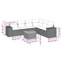 7-teiliges Gartensofa-Set und beigefarbene synthetische Rattankissen von , Gartensets - Ref: Foro24-3257794, Preis: 547,22 €,...