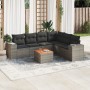 7-teiliges Gartensofa-Set mit grauen PE-Rattan-Kissen von , Gartensets - Ref: Foro24-3257796, Preis: 475,14 €, Rabatt: %