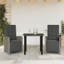 Gartenstühle und Tisch mit Kissen 3 Stück graues PE-Rattan von , Gartensets - Ref: Foro24-3212563, Preis: 369,05 €, Rabatt: %