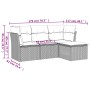 4-piece garden sofa set and gray synthetic rattan cushions by , Garden sets - Ref: Foro24-3249379, Price: 256,64 €, Discount: %