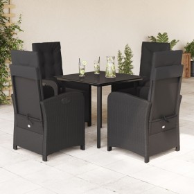 Set de muebles jardín 5 pzas con cojines ratán sintético negro de , Conjuntos de jardín - Ref: Foro24-3212322, Precio: 608,99...