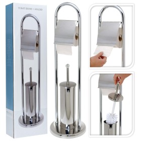 Bathroom Solutions Stainless steel toilet paper and brush holder. by Bathroom Solutions, toilet paper holder - Ref: Foro24-42...