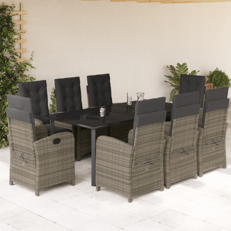 Garten-Essgruppe 9-teilig und graue synthetische Rattankissen von , Gartensets - Ref: Foro24-3212369, Preis: 1,00 €, Rabatt: %