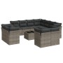 12-teiliges Gartensofa-Set mit grauen synthetischen Rattankissen von , Gartensets - Ref: Foro24-3250359, Preis: 817,26 €, Rab...