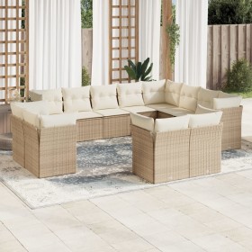 12-teiliges Gartensofa-Set und braune synthetische Rattankissen von , Gartensets - Ref: Foro24-3250367, Preis: 923,99 €, Raba...