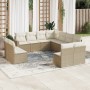 11-piece garden sofa set with beige synthetic rattan cushions by , Modular outdoor sofas - Ref: Foro24-3251465, Price: 828,47...