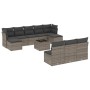 11-piece garden sofa set and gray synthetic rattan cushions by , Garden sets - Ref: Foro24-3250139, Price: 621,79 €, Discount: %