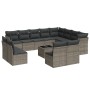 Gartensofa-Set mit Kissen, 13-teilig, graues synthetisches Rattan von , Gartensets - Ref: Foro24-3250319, Preis: 850,22 €, Ra...