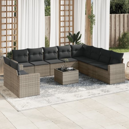 11-piece garden sofa set and gray synthetic rattan cushions by , Modular outdoor sofas - Ref: Foro24-3251517, Price: 823,37 €...