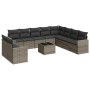 Set de sofás de jardín 11 pzas y cojines ratán sintético gris de , Sofás modulares de exterior - Ref: Foro24-3251517, Precio:...