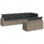 8-teiliges Gartensofa-Set und graue synthetische Rattankissen von , Modulare Sofas für den Außenbereich - Ref: Foro24-3251557...