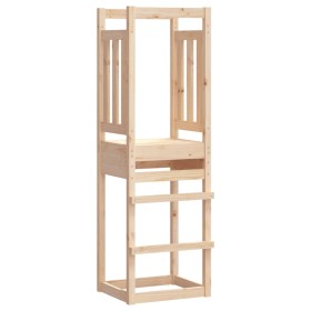 Solid pine wood play tower 53x46.5x169 cm by , Swings and play structures - Ref: Foro24-826577, Price: 97,38 €, Discount: %