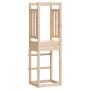 Solid pine wood play tower 53x46.5x169 cm by , Swings and play structures - Ref: Foro24-826577, Price: 97,27 €, Discount: %