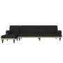 L-förmiges Schlafsofa aus schwarzem Stoff, 260 x 140 x 70 cm von , Sofas - Ref: Foro24-3157274, Preis: 394,30 €, Rabatt: %