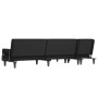 L-förmiges Schlafsofa aus schwarzem Stoff, 260 x 140 x 70 cm von , Sofas - Ref: Foro24-3157274, Preis: 394,30 €, Rabatt: %