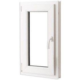 PVC tilt-and-turn triple glass window with right handle 600x1000 mm by , Windows - Ref: Foro24-141779, Price: 149,99 €, Disco...