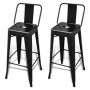 Kitchen stools 2 units of black steel by , Kitchen stools - Ref: Foro24-240929, Price: 150,99 €, Discount: %