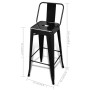 Kitchen stools 2 units of black steel by , Kitchen stools - Ref: Foro24-240929, Price: 150,99 €, Discount: %