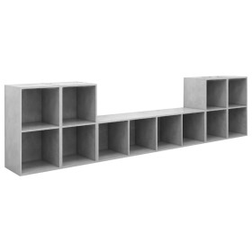 Living room furniture 5 pieces concrete gray engineered wood by , TV Furniture - Ref: Foro24-3080046, Price: 192,99 €, Discou...