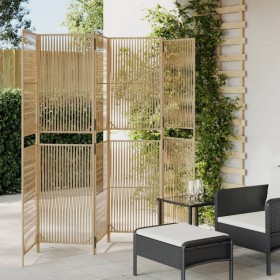 6-panel beige synthetic rattan screen by , Room dividers - Ref: Foro24-365387, Price: 155,46 €, Discount: %