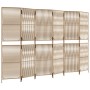 Biombo de 6 paneles ratán sintético beige de , Divisores de ambientes - Ref: Foro24-365387, Precio: 155,99 €, Descuento: %