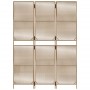 Biombo de 3 paneles ratán sintético beige de , Divisores de ambientes - Ref: Foro24-365391, Precio: 88,20 €, Descuento: %