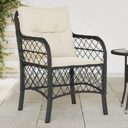 Garden armchairs with cushions 2 pcs black synthetic rattan by , Garden chairs - Ref: Foro24-365152, Price: 212,49 €, Discoun...