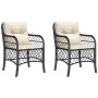 Garden armchairs with cushions 2 pcs black synthetic rattan by , Garden chairs - Ref: Foro24-365152, Price: 212,49 €, Discoun...