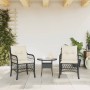 Garden armchairs with cushions 2 pcs black synthetic rattan by , Garden chairs - Ref: Foro24-365152, Price: 212,49 €, Discoun...