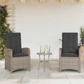 Gartenliegen und Kissen, 2 Stück, graues synthetisches Rattan von , Gartenstühle - Ref: Foro24-365171, Preis: 320,99 €, Rabat...