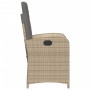 Garden recliner with mixed beige PE rattan cushions by , Garden chairs - Ref: Foro24-365165, Price: 122,57 €, Discount: %