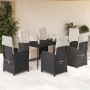 7-piece garden dining set and black synthetic rattan cushions by , Garden sets - Ref: Foro24-3212518, Price: 941,99 €, Discou...