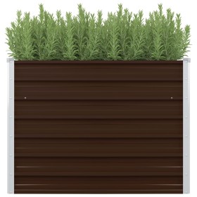 Brown galvanized steel growing table 100x100x77 cm by vidaXL, Pots and planters - Ref: Foro24-45712, Price: 67,72 €, Discount: %