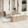 Garden sofa set with beige cushions 8 pcs PE rattan by , Garden sets - Ref: Foro24-3249117, Price: 556,14 €, Discount: %