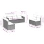 7-piece garden sofa set with gray PE rattan cushions by , Modular outdoor sofas - Ref: Foro24-3251167, Price: 469,43 €, Disco...