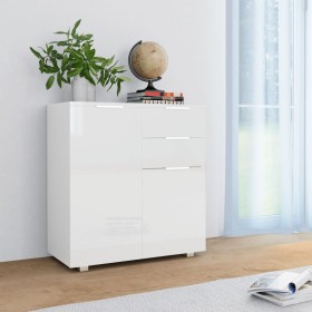 Glossy white chipboard sideboard 71x35x80 cm by vidaXL, Sideboards - Ref: Foro24-283715, Price: 111,03 €, Discount: %