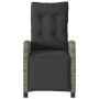 Garden reclining chair with gray synthetic rattan footrest by , Garden chairs - Ref: Foro24-365235, Price: 146,75 €, Discount: %