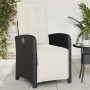 Sillones reclinables jardín con reposapiés 2 uds ratán PE negro de , Sillas de jardín - Ref: Foro24-365192, Precio: 266,72 €,...