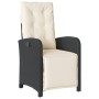 Sillones reclinables jardín con reposapiés 2 uds ratán PE negro de , Sillas de jardín - Ref: Foro24-365192, Precio: 266,72 €,...