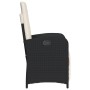 Sillones reclinables jardín con reposapiés 2 uds ratán PE negro de , Sillas de jardín - Ref: Foro24-365192, Precio: 266,72 €,...