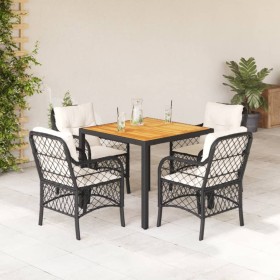 5-piece garden furniture set with black synthetic rattan cushions by , Garden sets - Ref: Foro24-3212037, Price: 562,65 €, Di...