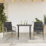 Garden set 3 pieces synthetic rattan chairs and table with gray cushion by , Garden sets - Ref: Foro24-3212166, Price: 287,91...