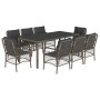 Set comedor jardín 9 pzas y cojines ratán sintético gris de , Conjuntos de jardín - Ref: Foro24-3212035, Precio: 955,25 €, De...