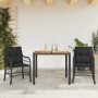 Tisch und Stühle mit Kissen 3 Stück synthetisches Rattan schwarz von , Gartensets - Ref: Foro24-3212042, Preis: 345,68 €, Rab...