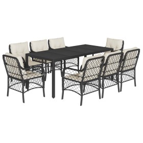 9-piece garden dining set with black synthetic rattan cushions by , Garden sets - Ref: Foro24-3212023, Price: 1,00 €, Discoun...