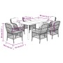 7-piece garden dining set with black synthetic rattan cushions by , Garden sets - Ref: Foro24-3212107, Price: 788,19 €, Disco...